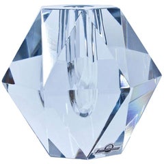 Diamant-Kristallglasvase von Strömbergshyttan:: Schweden:: 1950er Jahre