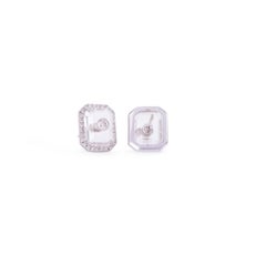 Diamond Crystal Rectangle Eartops