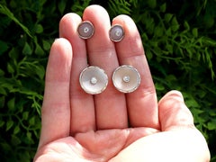 Diamond & Crystal Yellow Gold and Platinum Cufflink and Stud Set