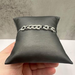 Diamond Cuban Link Adjustable Bola Bracelet in Sterling Silver - 0.11ctw, New