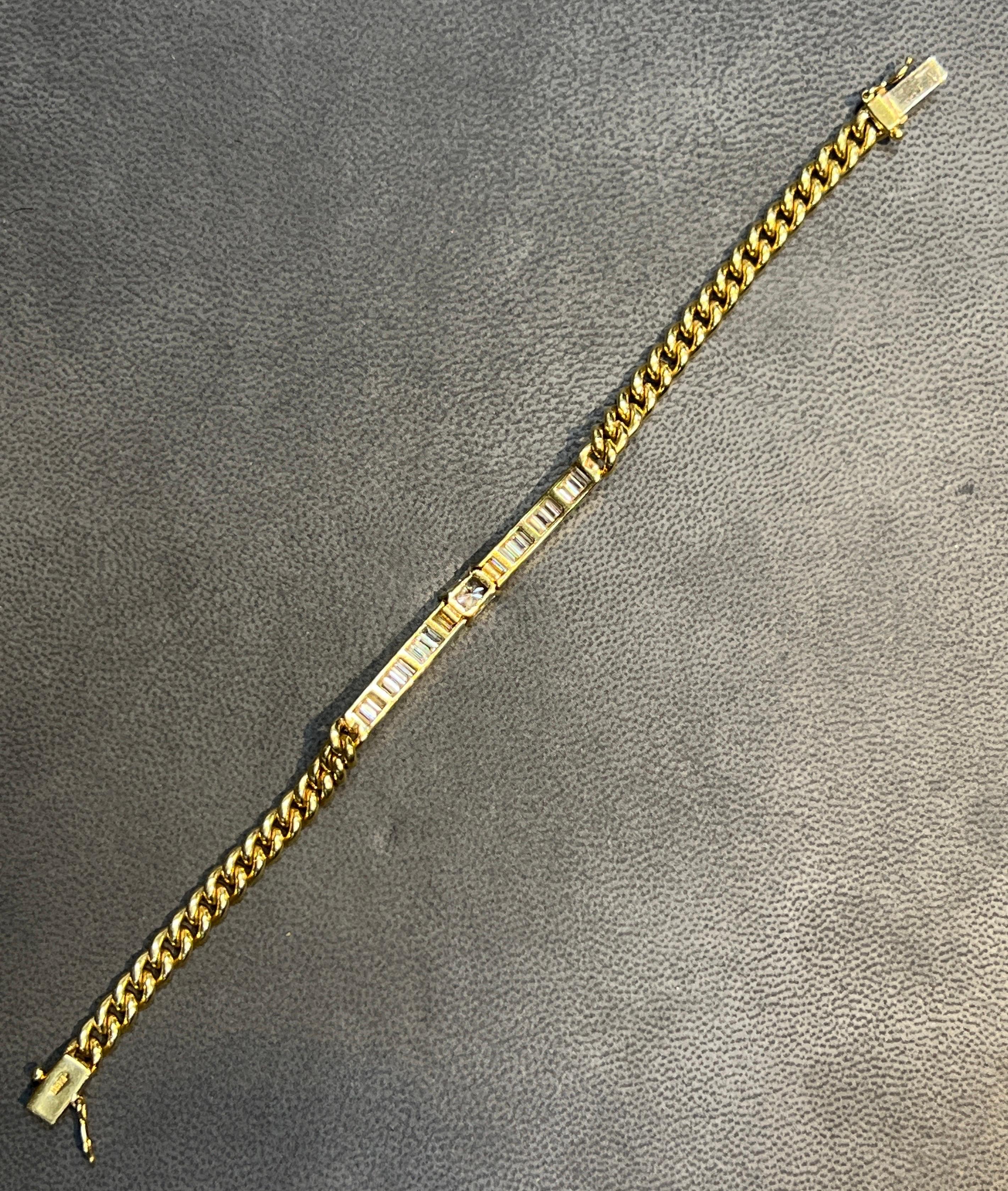 Women's Diamond Cuban Link Bracelet For Sale