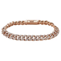 Bracciale cubano con diamanti A Link
