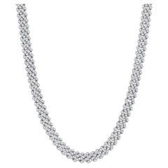 Diamond Cuban Necklace - 14K Gold 10 Carat