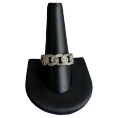 Kubanischer Diamantring aus 10kt Gelbgold  -0,50 Karat Diamanten, Größe 10, neu