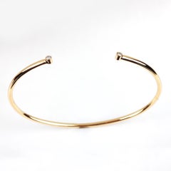 Diamond Cuff Bangle Bracelet 14k Yellow Gold Fine Jewelry Unique Gift For Women