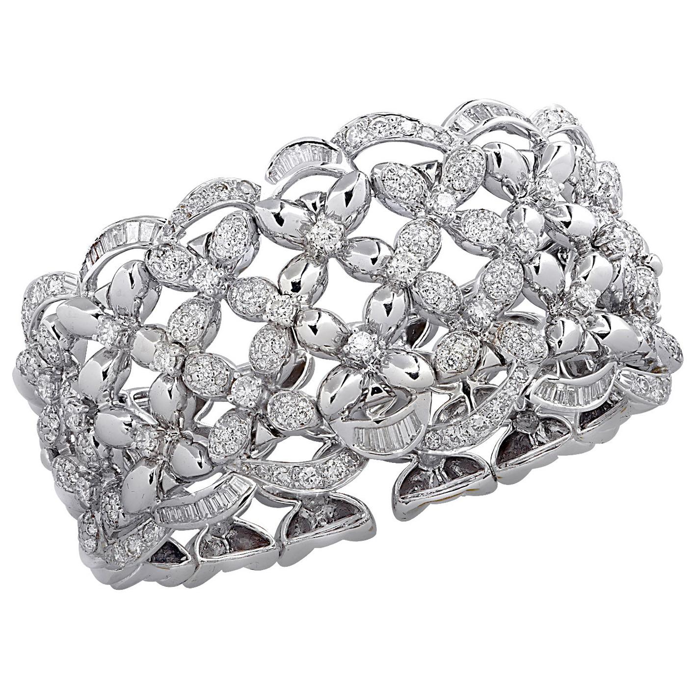 Diamond Cuff Bangle Bracelet