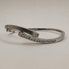 Diamond Cuff Bracelet in 18K White Gold