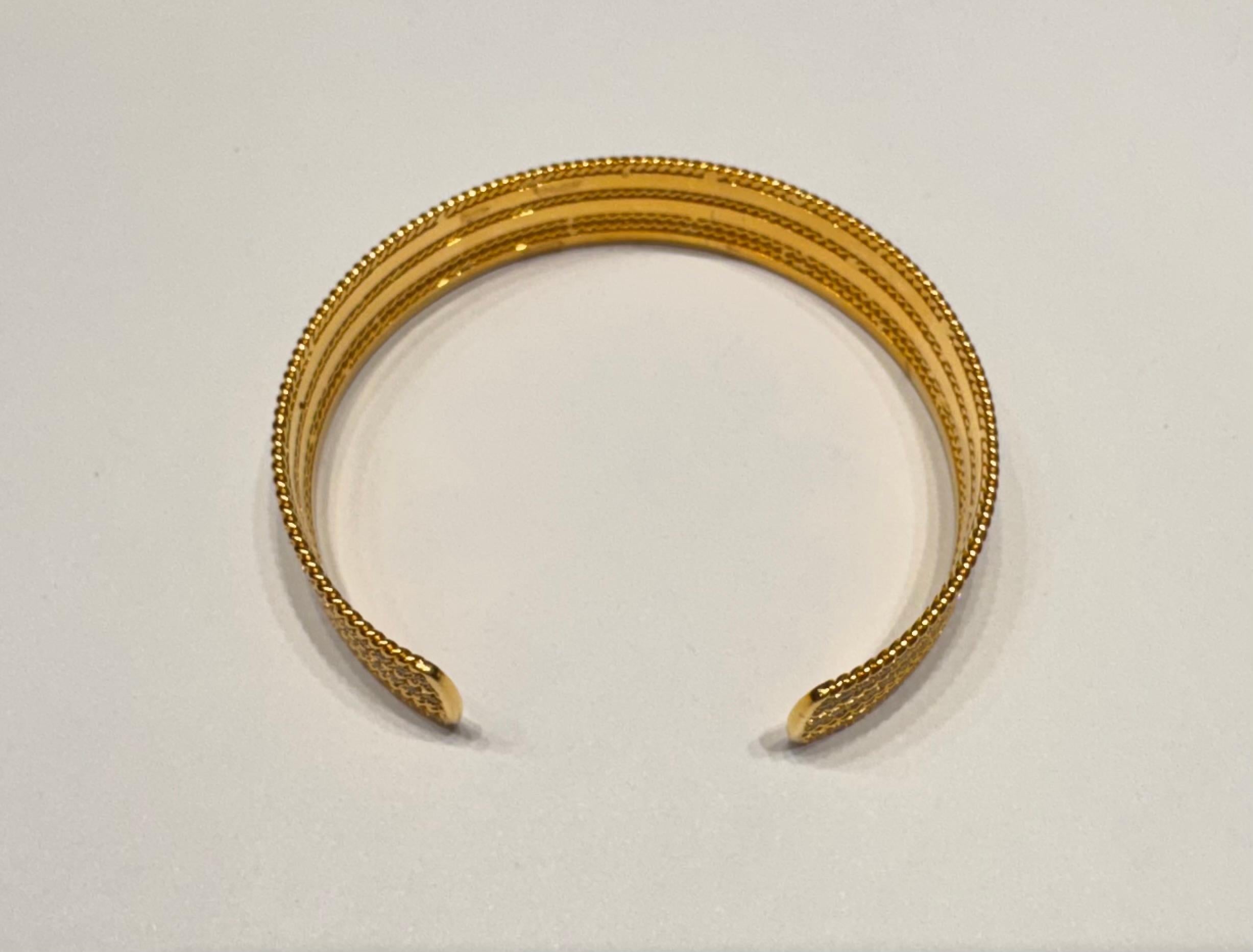 Diamant-Manschettenarmband in 18K Goldfassung im Angebot 5