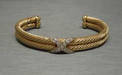Diamond Cuff and Earrings with Jackets Set