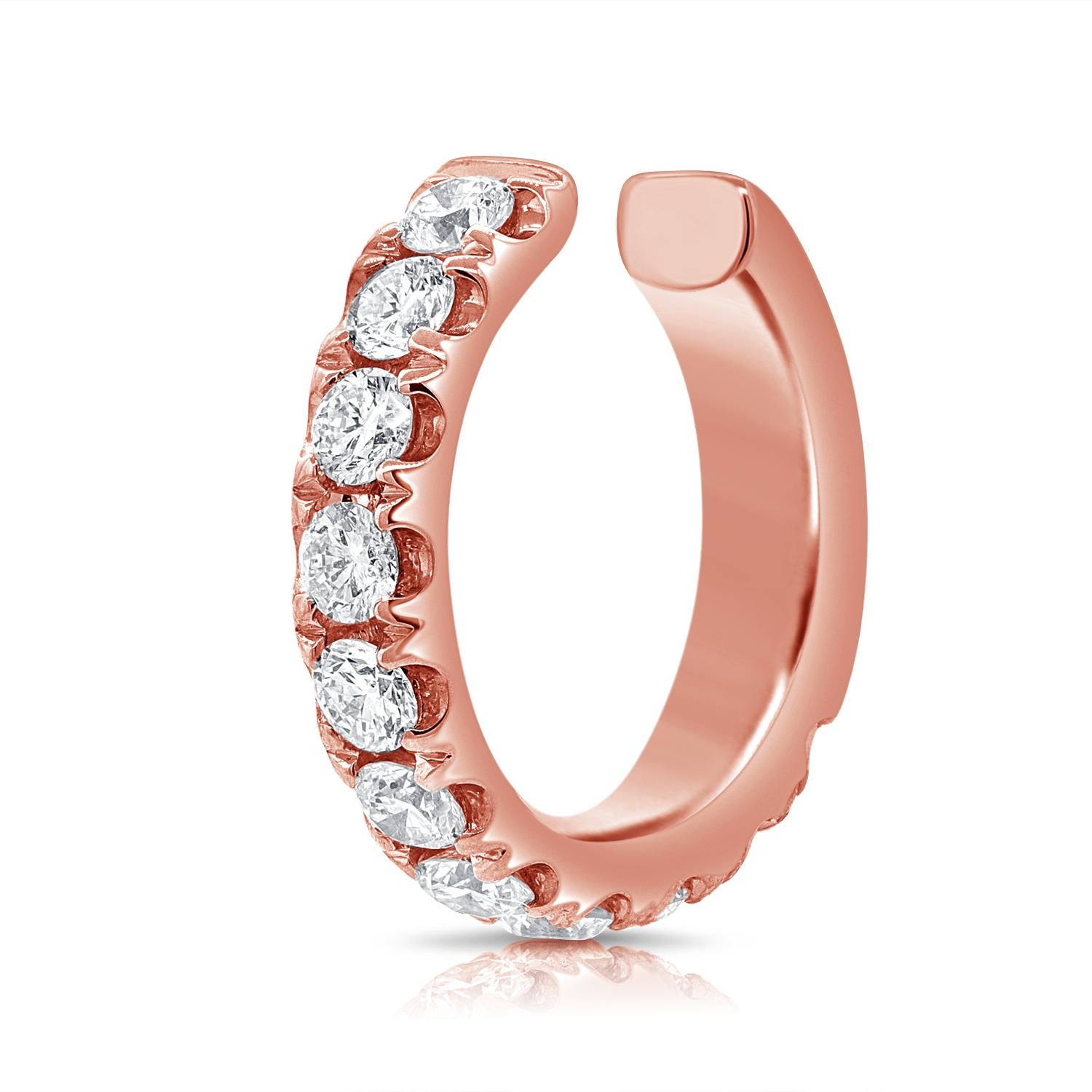 Pendiente Puño Diamante 0,41 Quilates Oro Blanco 14 Kilates en venta 1