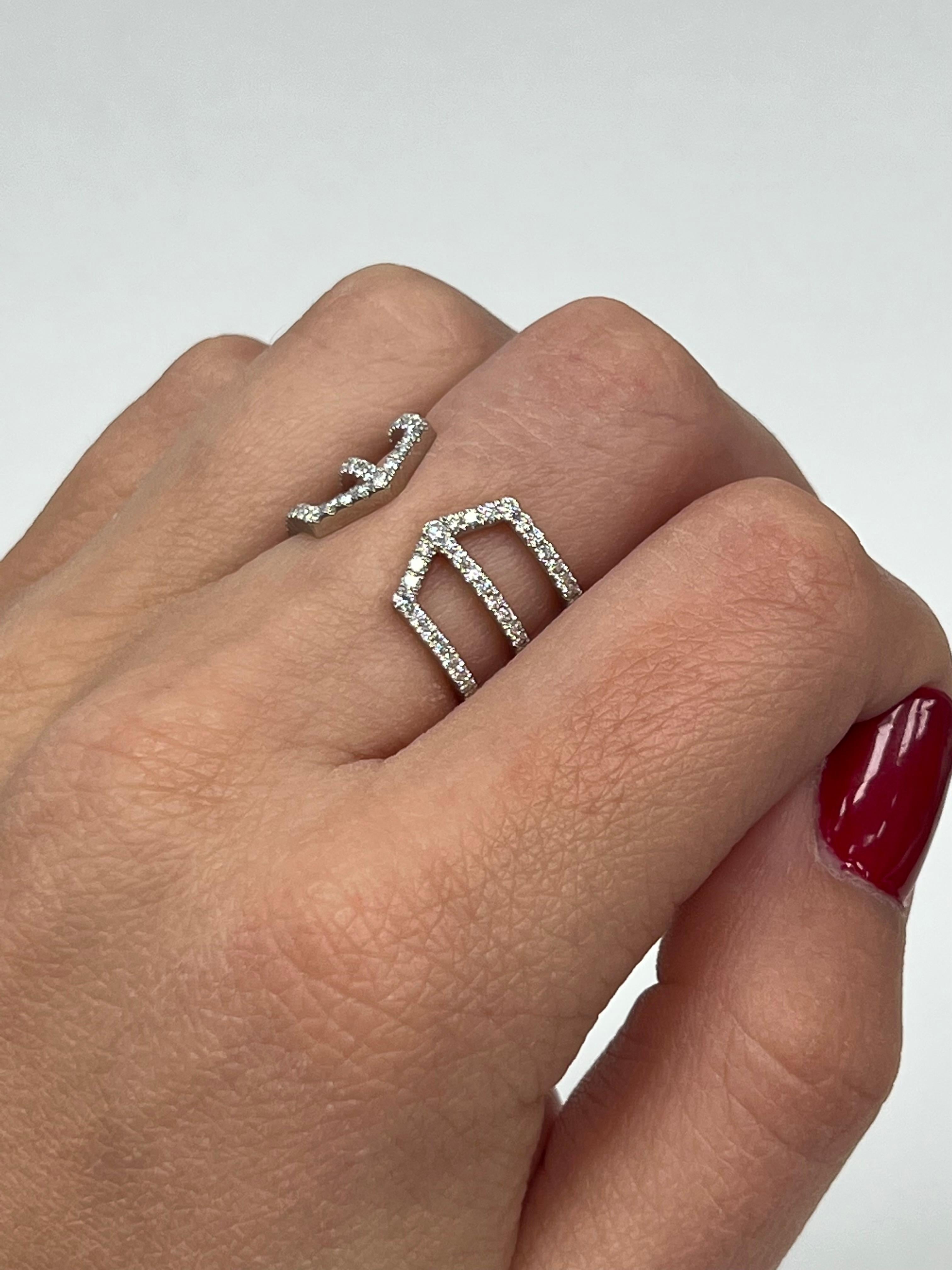 Women's Diamond Cuff Ring For Sale