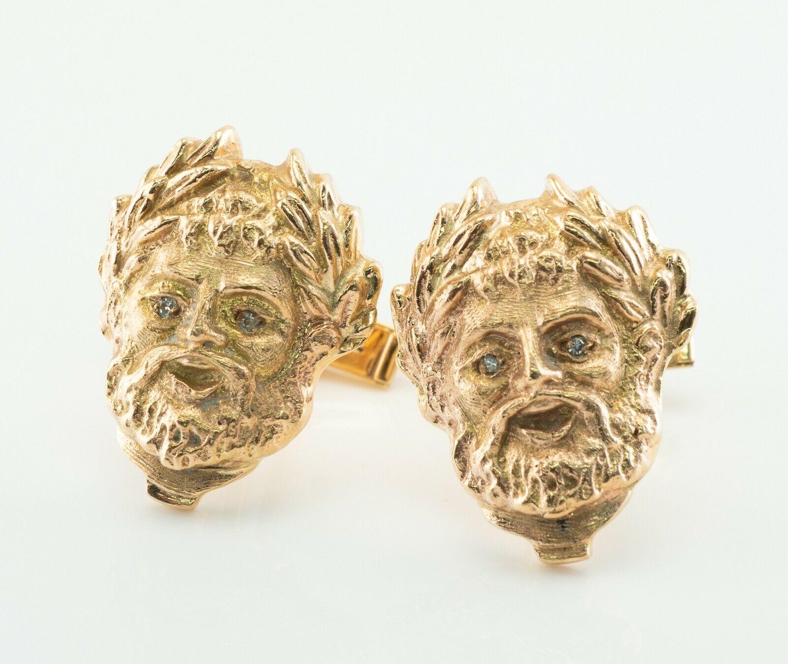 Gemelli con diamante in oro 14 carati con volto vintage della mitologia greca

Questi gemelli vintage unici e irripetibili sono finemente lavorati in solido oro giallo 14K (accuratamente testato e garantito) e realizzati a forma di volto maschile.