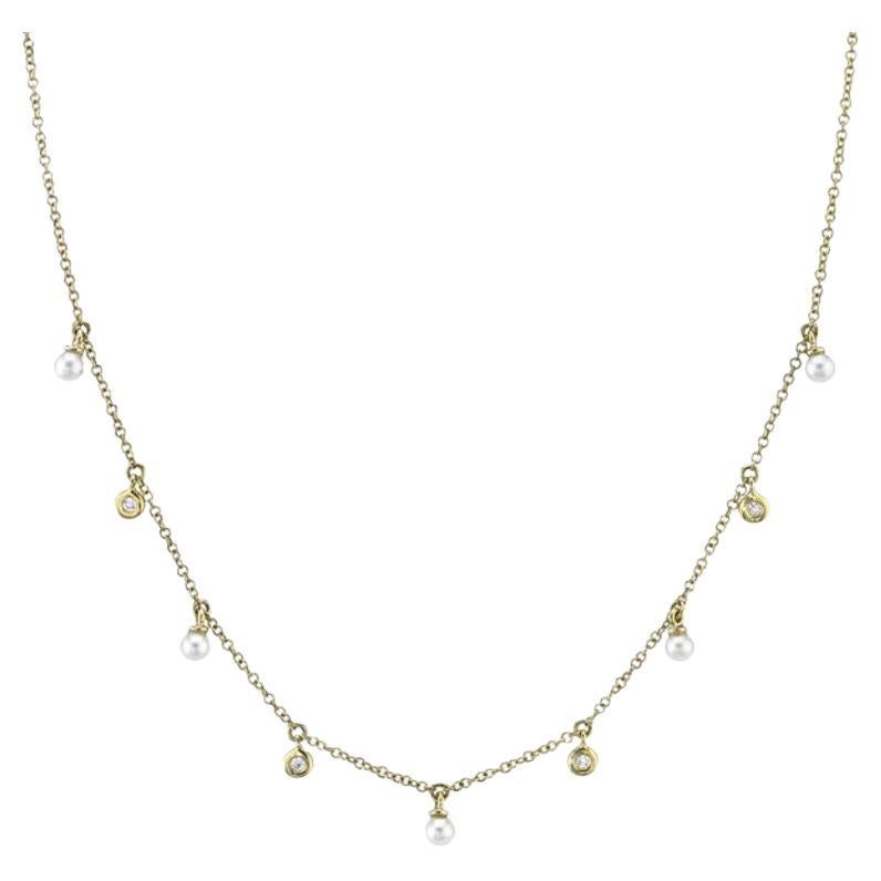 Diamond & Cultured Pearl Necklace