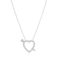 Diamond Cupid's heart pendant and brooch