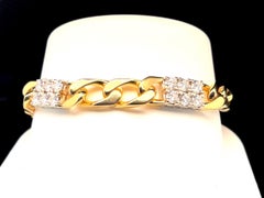 Diamond Cuban Link with 5.25 Carats Bracelet Diamonds 7.5" Long 18KYG/WG