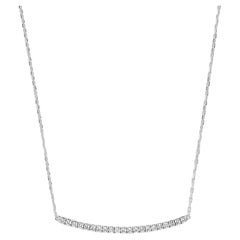 Diamond Curve Bar Necklace