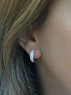 Diamond Curvy Hoop Earrings