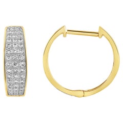 Diamond Curvy Hoop Earrings