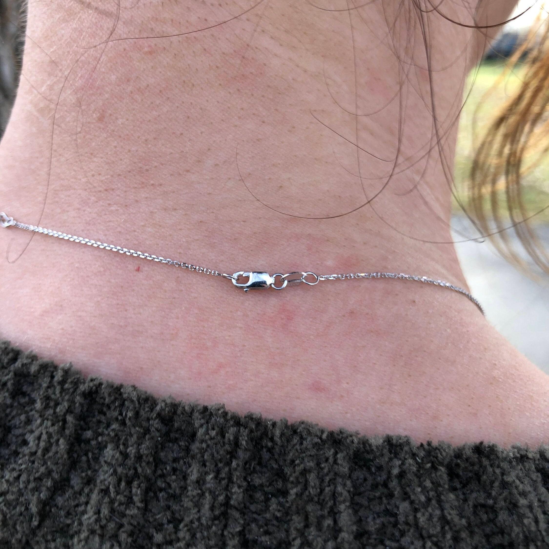 Cadena portacables con corte de diamante en oro macizo de 14 quilates: Cadena Ajustable 18-20inch en venta 4