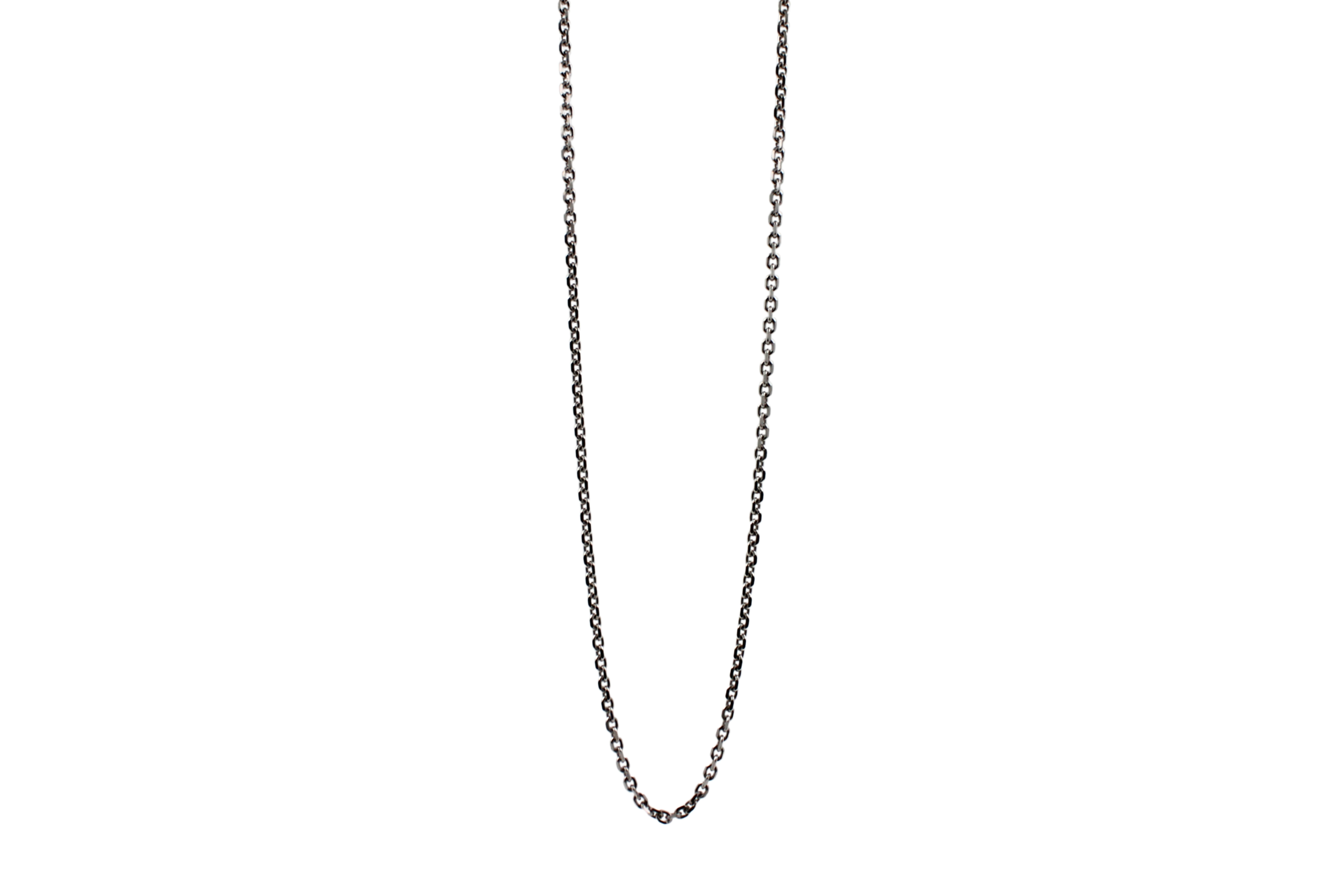 Diamond Cut Cable Fancy Dainty Link 925 Sterling Silver Chain Necklace
•	20 inches
•	5.35 grams
•	2mm width
•       Solid Sterling Silver 925
•	White Rhodium Plate Finish


