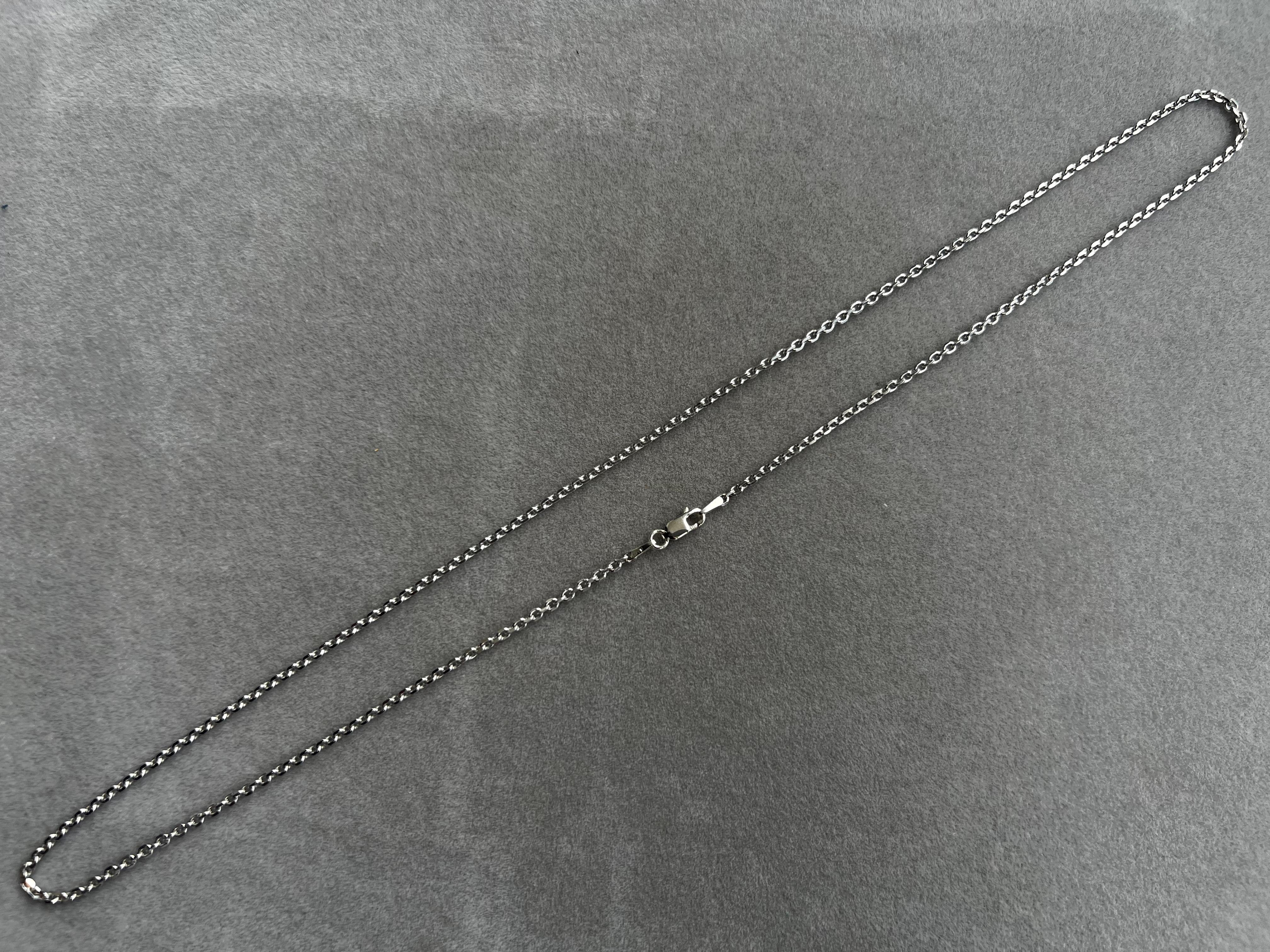 Diamond Cut Cable Fancy Dainty Link 925 Sterling Silver Chain Necklace For Sale 2