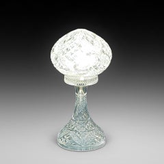 Diamond Cut Crystal "Mushroom" Table Lamp