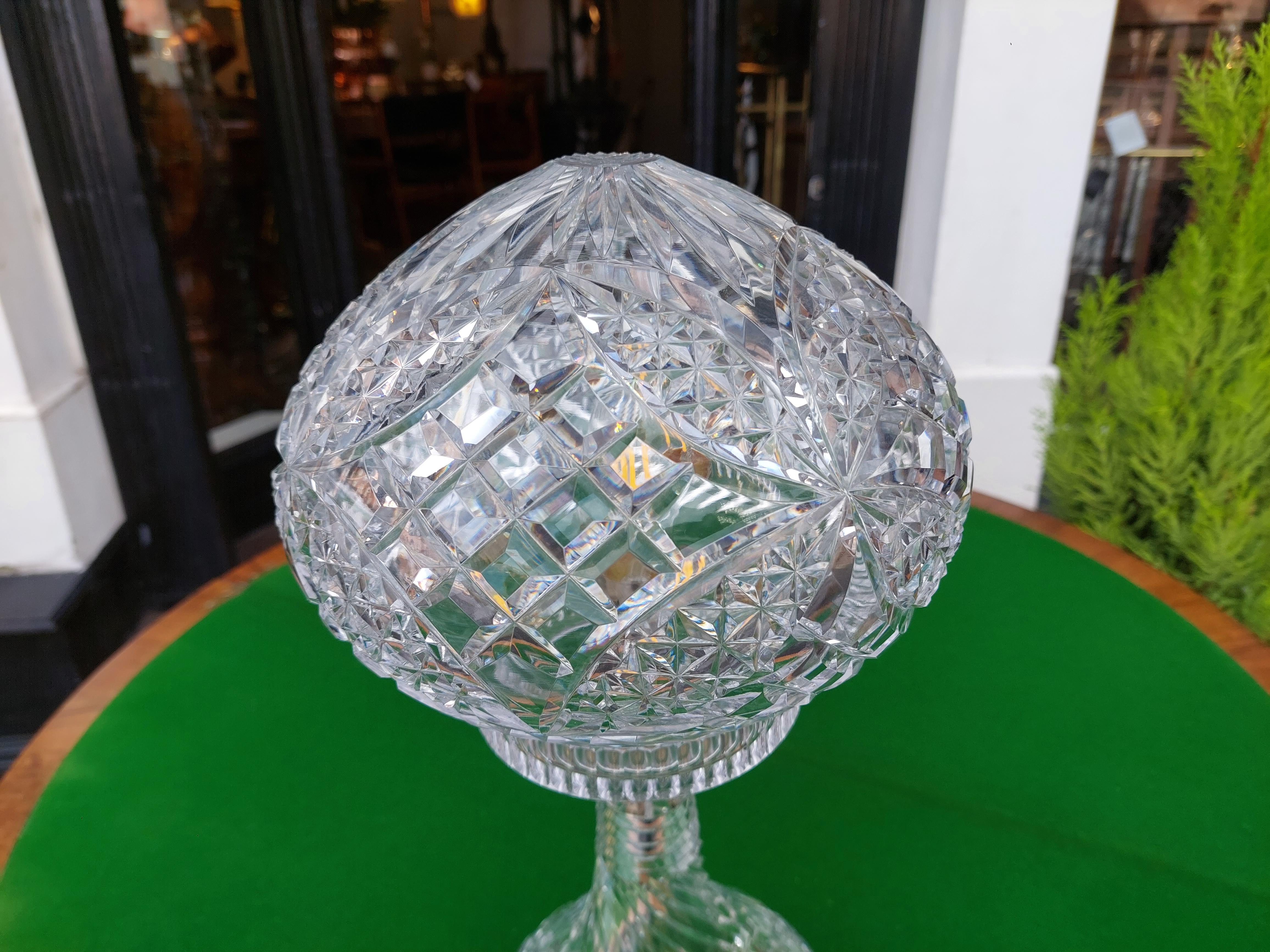 20th Century Diamond Cut Crystal 