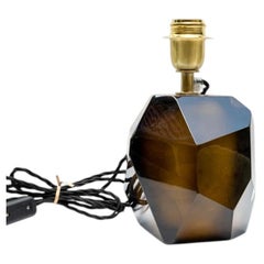 Diamond cut faceted Murano glass Table Lamp by Alberto Dona Italian