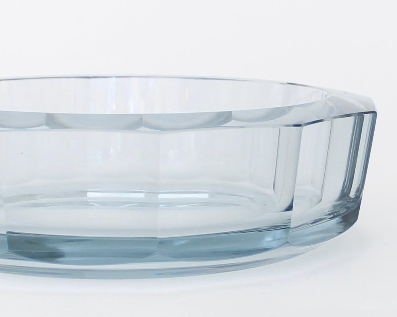 Diamond Cut Glass Dish by Strömberg Sweden Designed by Aste Stromberg circa 1950 3