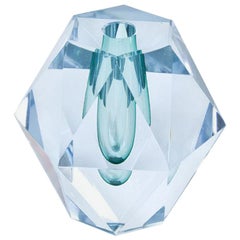 Diamond Cut Glass Vase by Strömbergshyttan, Sweden