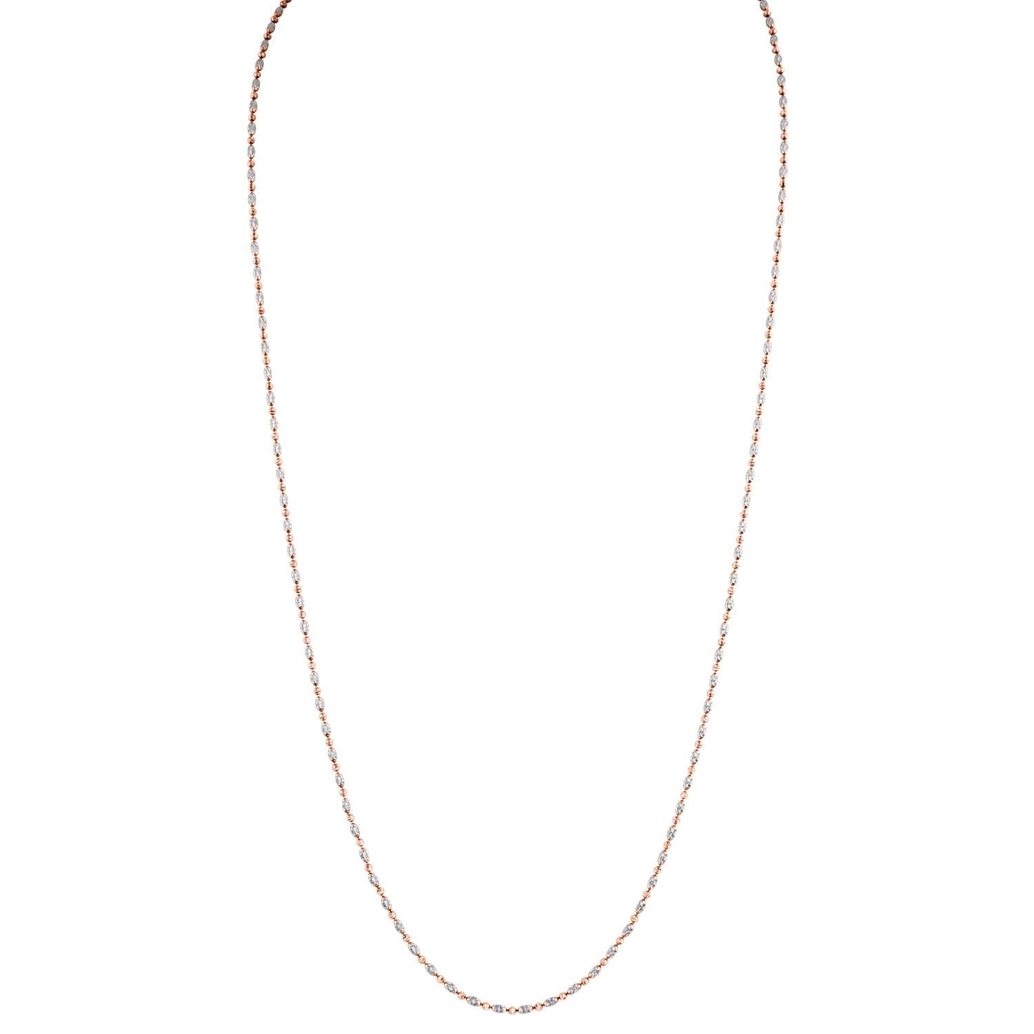 Beautiful Long Gold Chain
The chain is 14K/18K White Gold & Rose Gold
The chain is 30