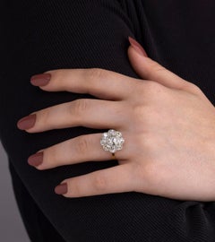 Diamond 'Daisy' Ring in 18 Karat Gold & Platinum