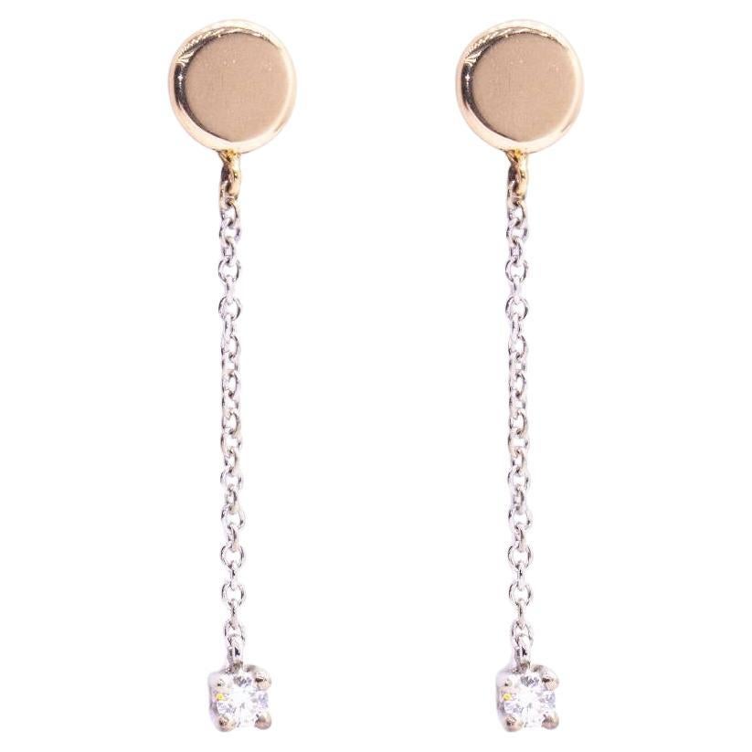 LARGE ECUME BICOLOUR EARRINGS | GOLD