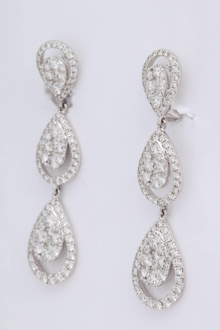 Diamond Dangle Drop Earrings For Sale at 1stDibs diamond dangle