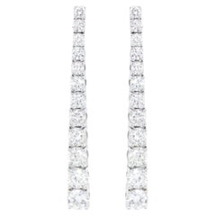 Diamond Dangle Earrings 2.27 Carats 18K White Gold