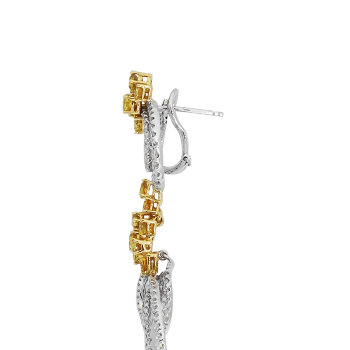 dangle gold diamond earrings