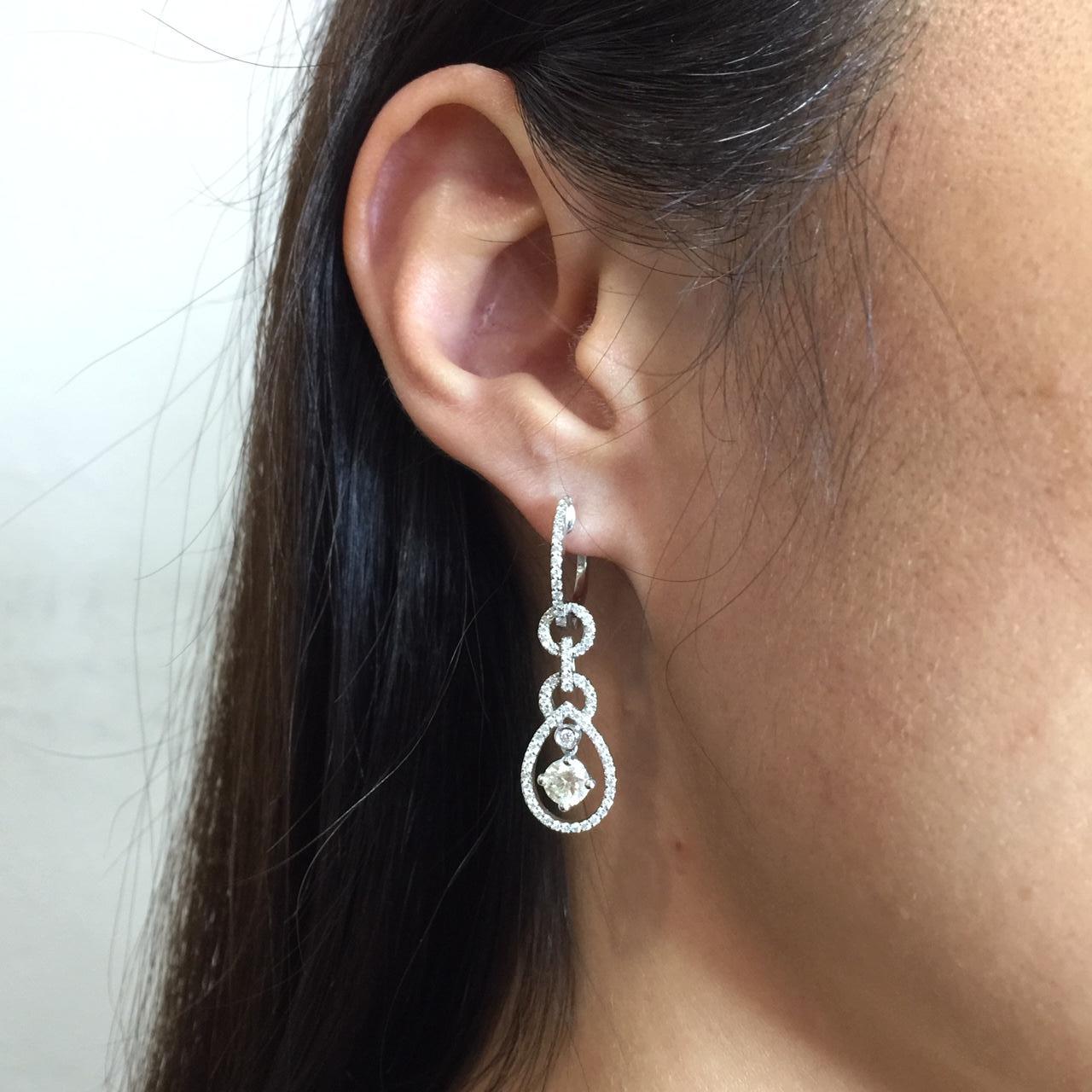 small dangle diamond earrings