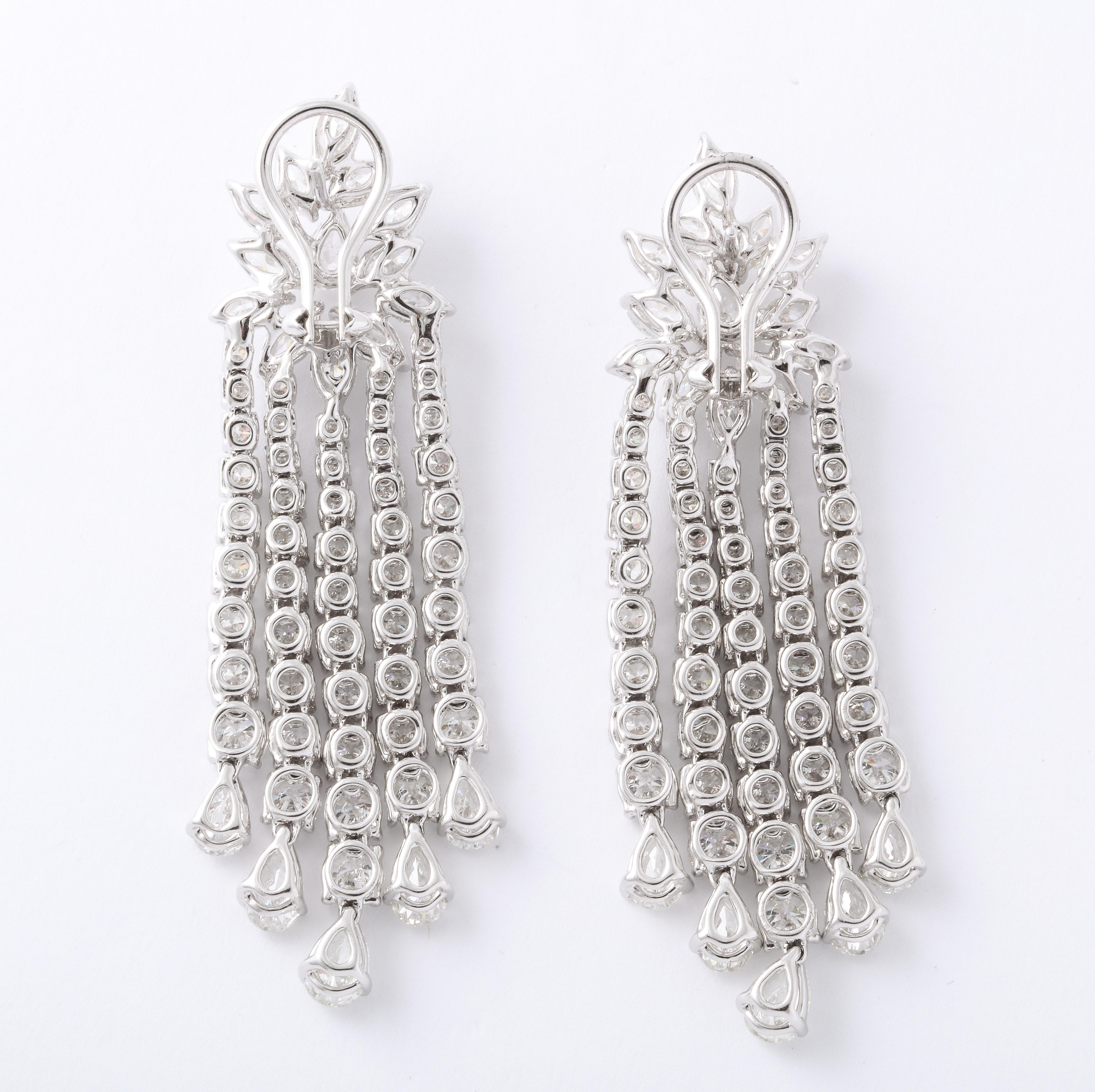 Women's or Men's Diamond Dangle Earrings