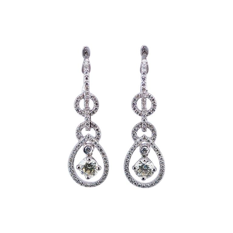 Diamond Dangle Earrings For Sale