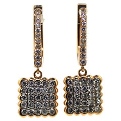 Diamond Dangle Earrings in 18 Karat Rose Gold