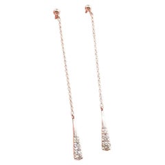 Diamond Dangle Earrings in 18k White Gold