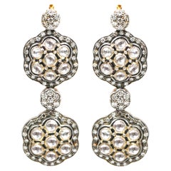 Diamond Dangle Earrings in Victorian Style