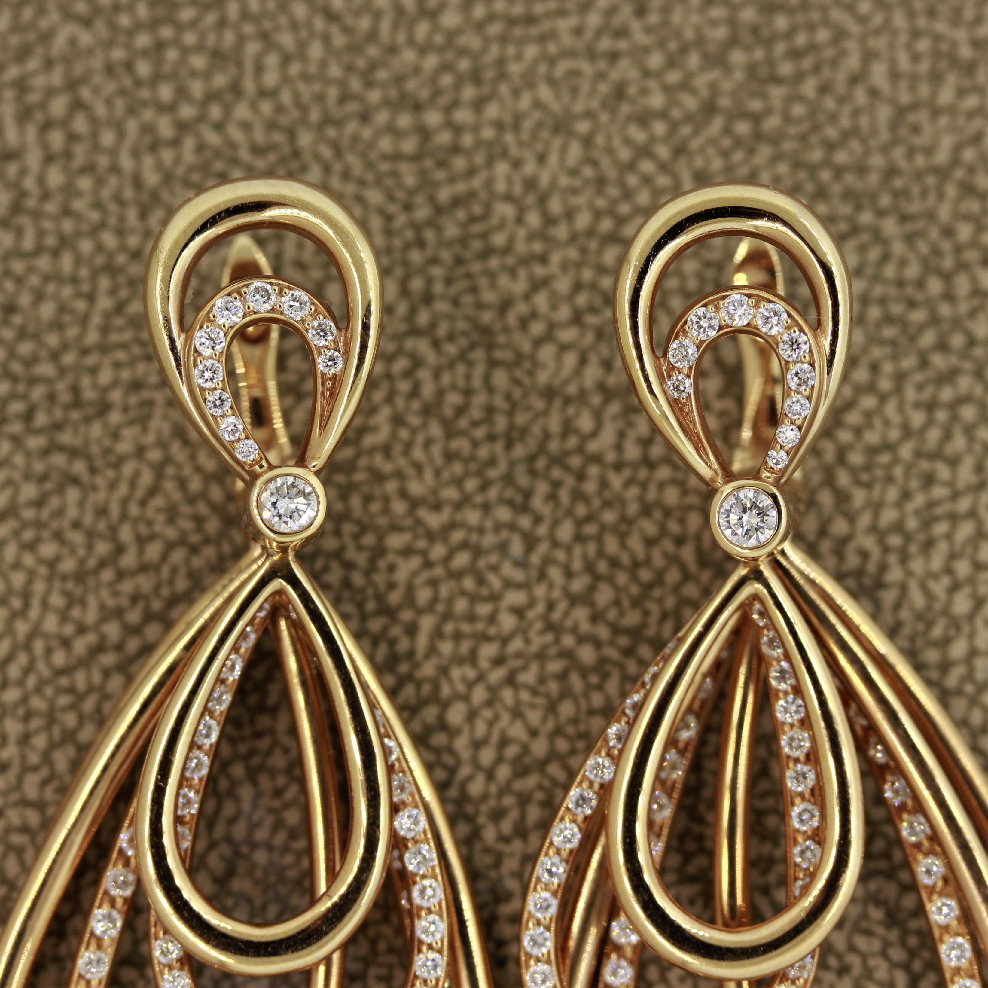 Goldohrringe mit Diamanten 1