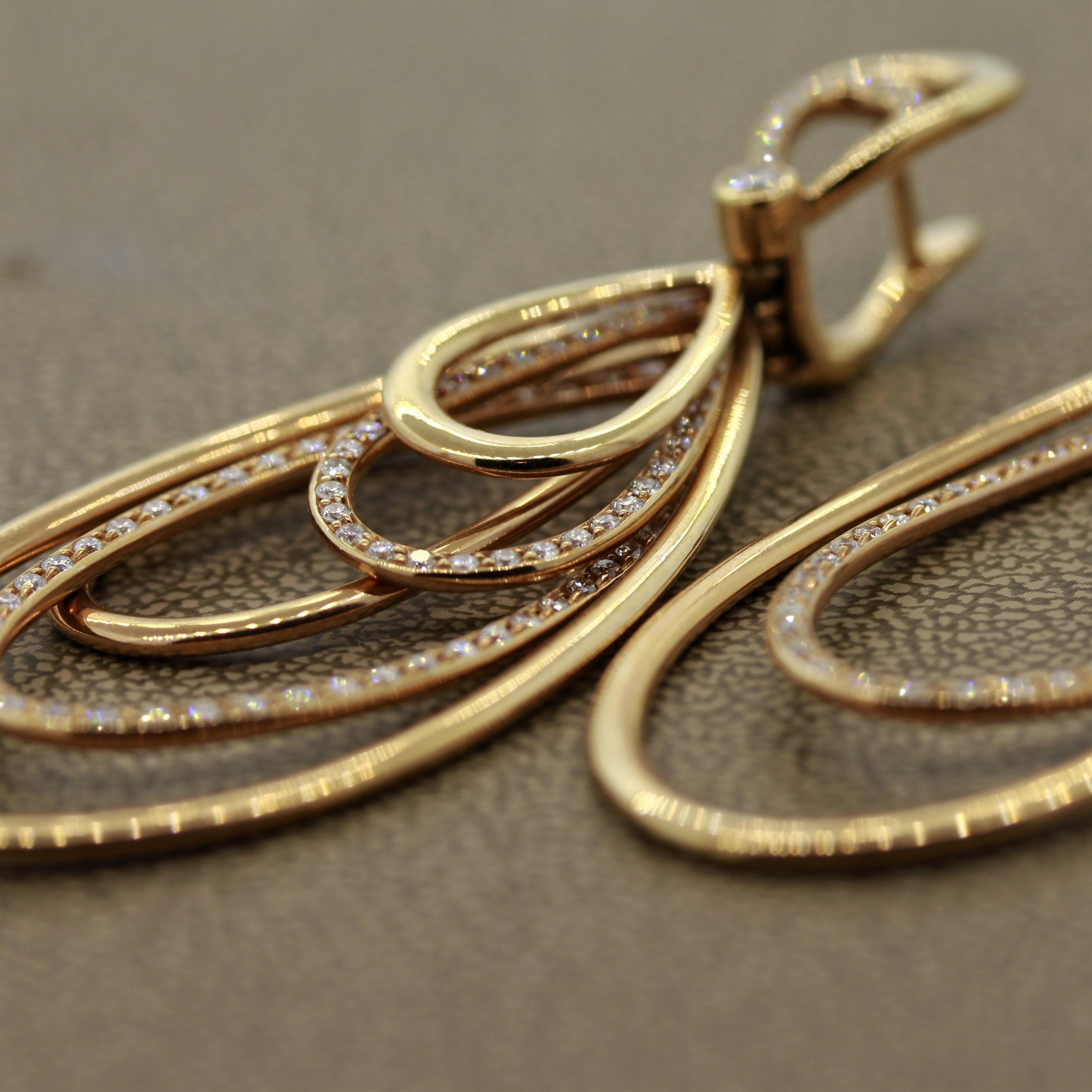 Goldohrringe mit Diamanten 2