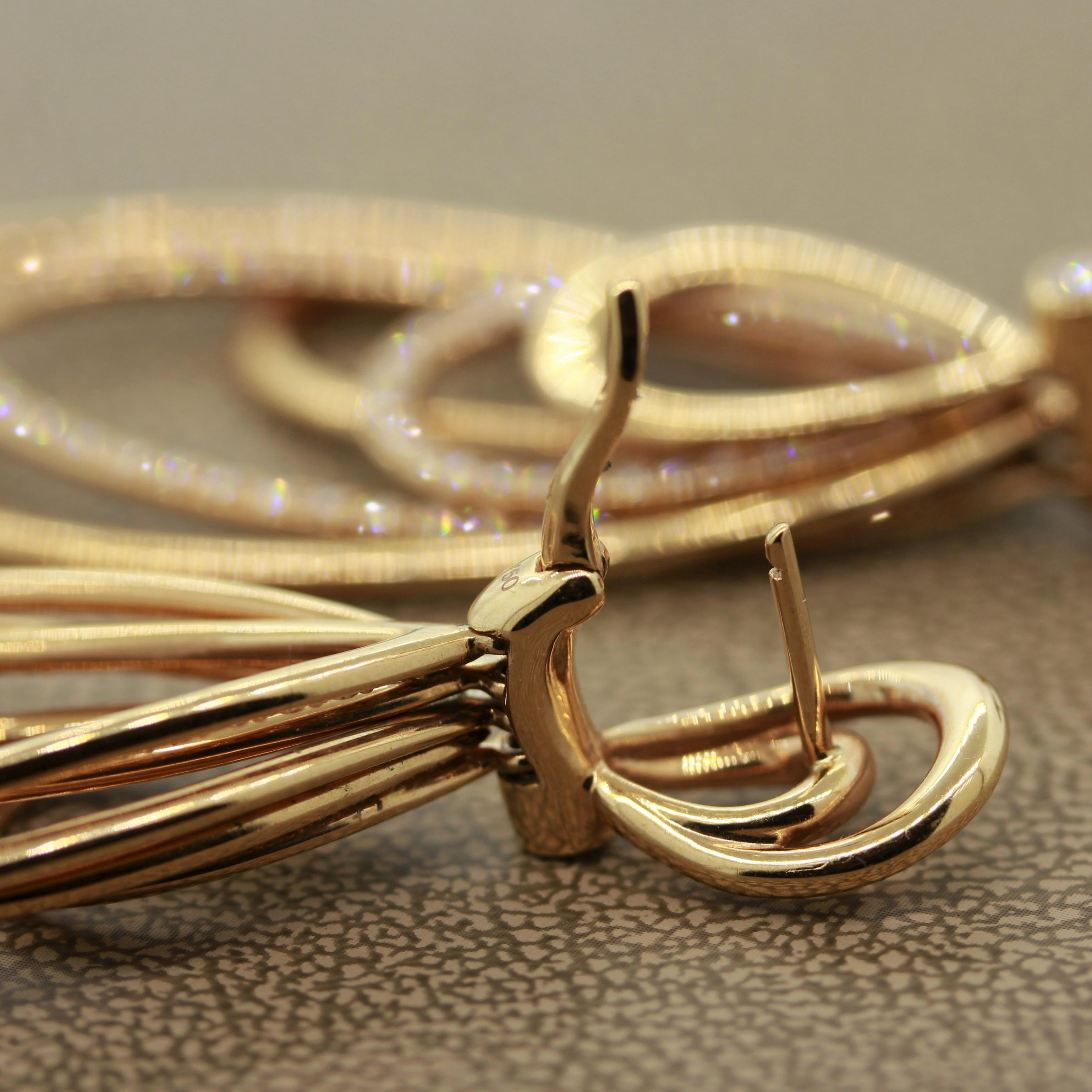 Goldohrringe mit Diamanten 4