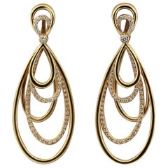 Goldohrringe mit Diamanten