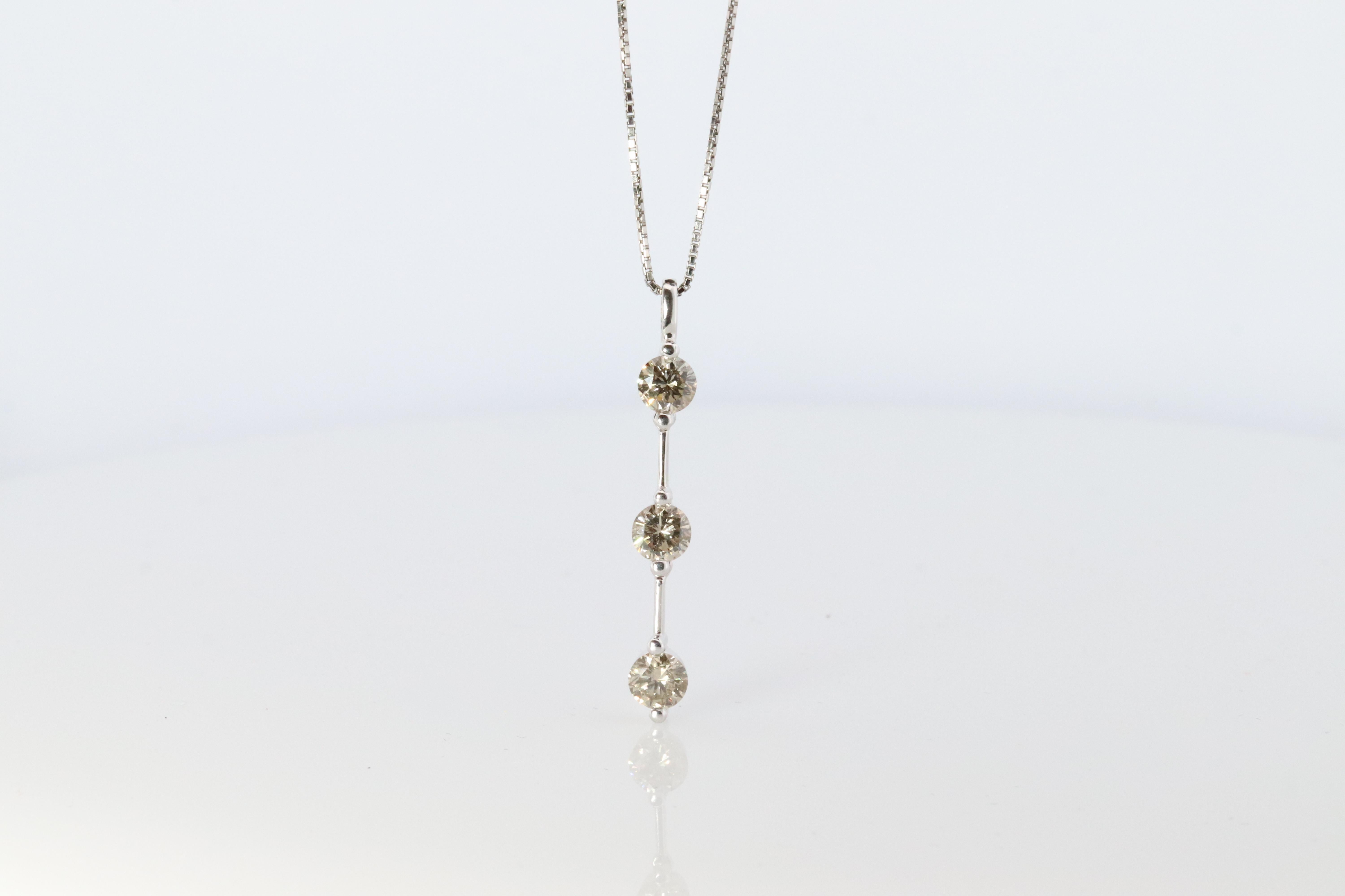 Pendentif Journey pendentif en platine Pt900 diamant 1CTW Pour femmes en vente