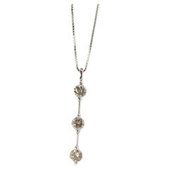 Diamond Dangle Journey pendant Platinum Pt900 diamond 1CTW Journey Necklace