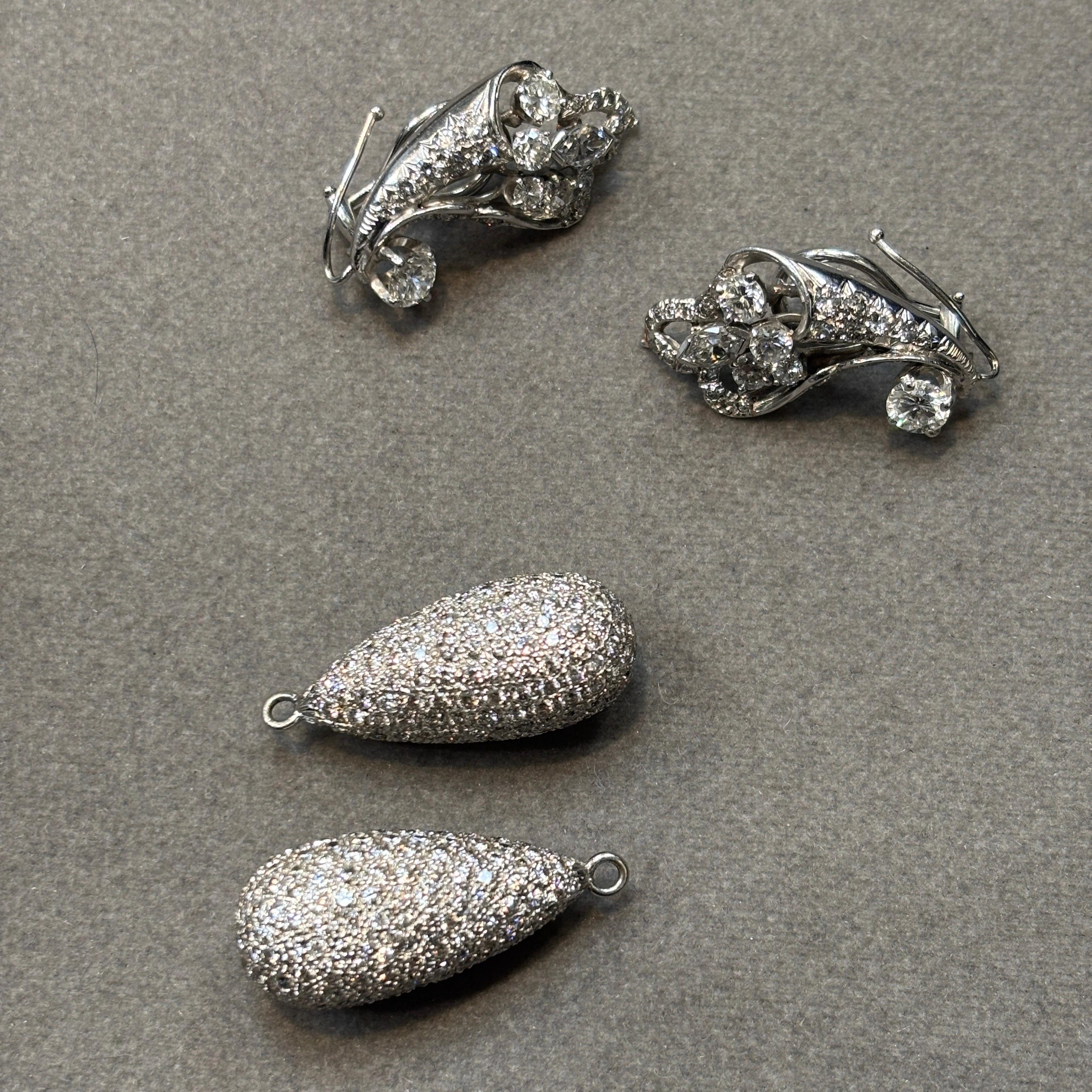 Pendientes Día y Noche de Diamantes en venta 4