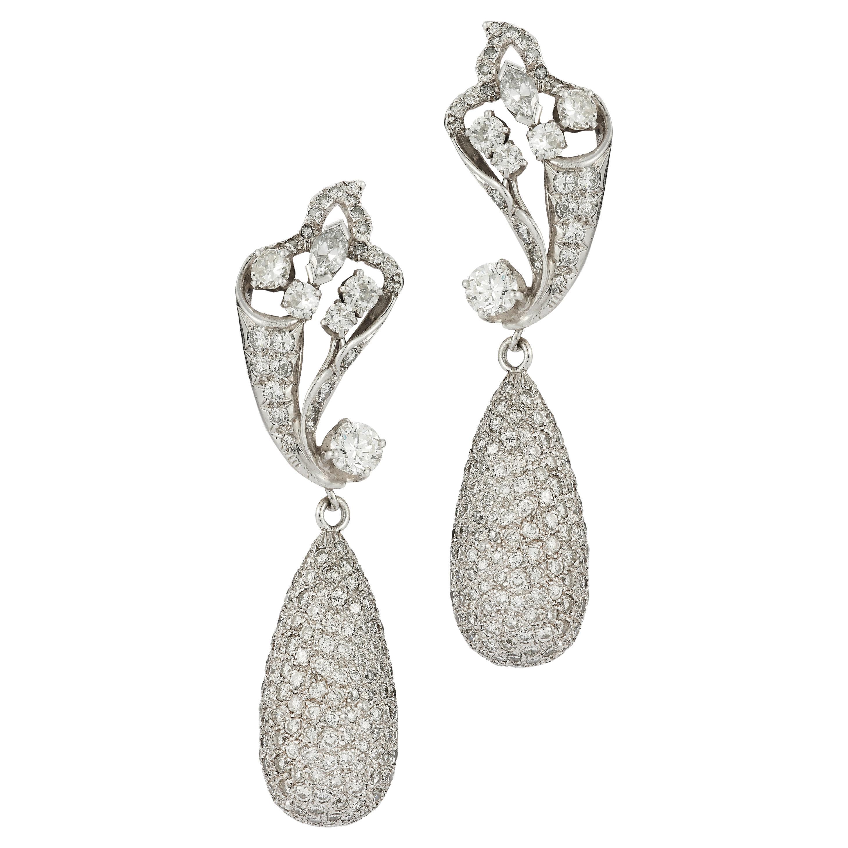 Orecchini con diamanti giorno e notte